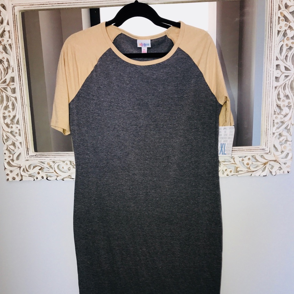 BNWT LuLaRoe Julia Dress Size XL Heather Gray